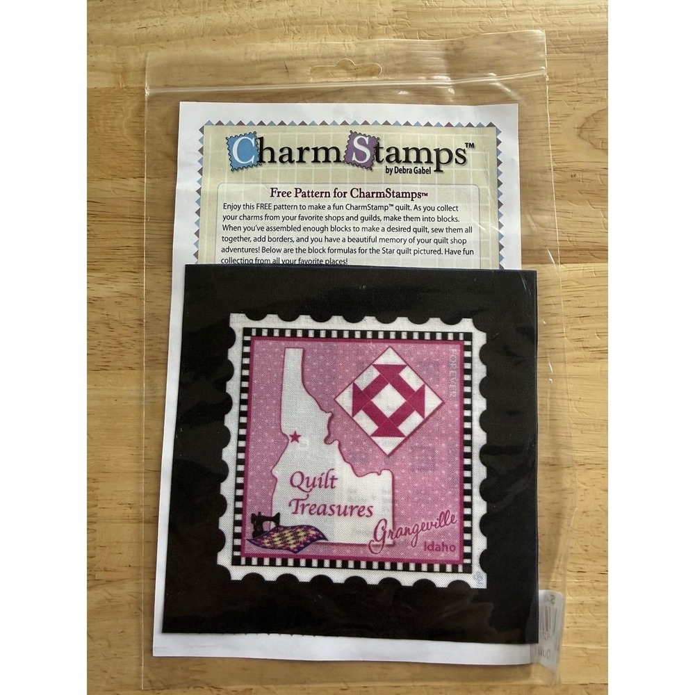 Zebra Patterns 5.5"x5.5" Custom Charm Stamp Quilt Treasures Grangerville Idaho